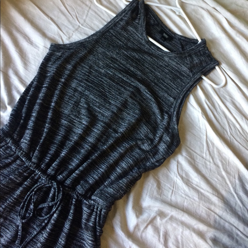 Grey drop waist dress