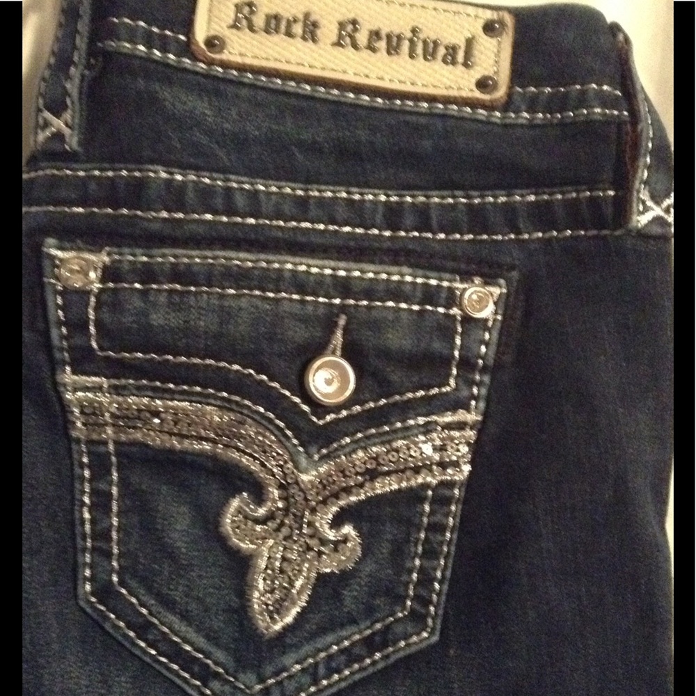 Rock revival Betty 30 boot dark denim