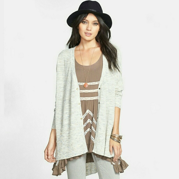 Free People Sweaters - Free People TGIF Oversized Hi & Lo Cardigan