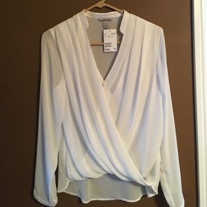 White H&M Sheer Top - NWT Size 8