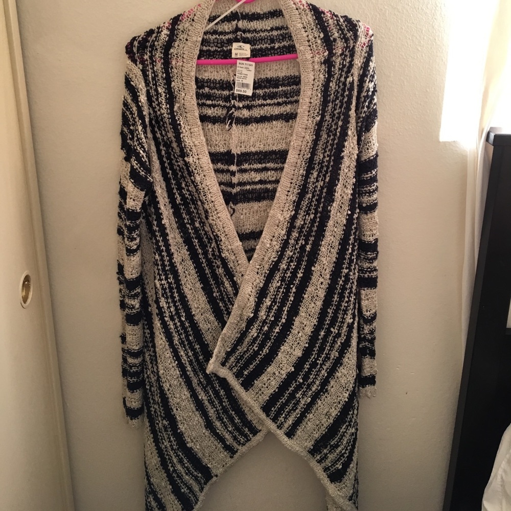 O'Neill navy blue and cream cardigan in Medium