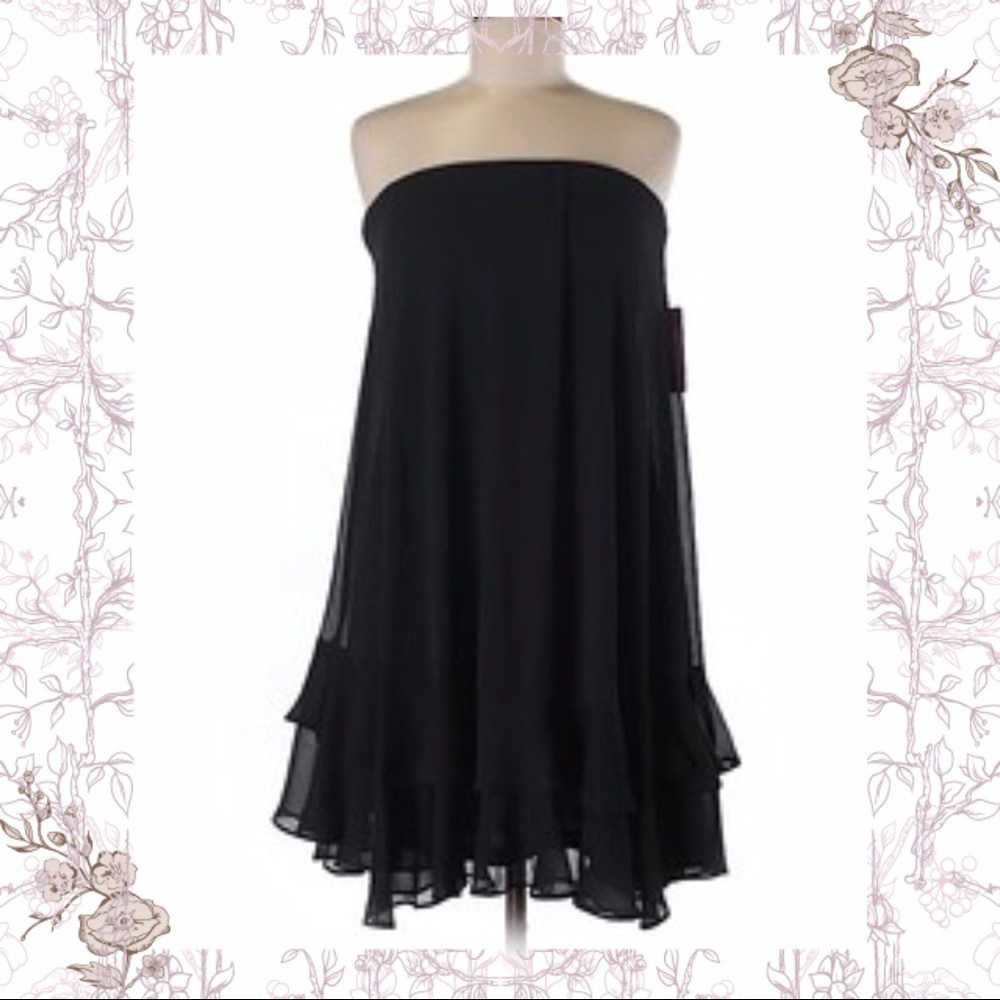 Isaac Mizrahi Black Strapless Dress NWT