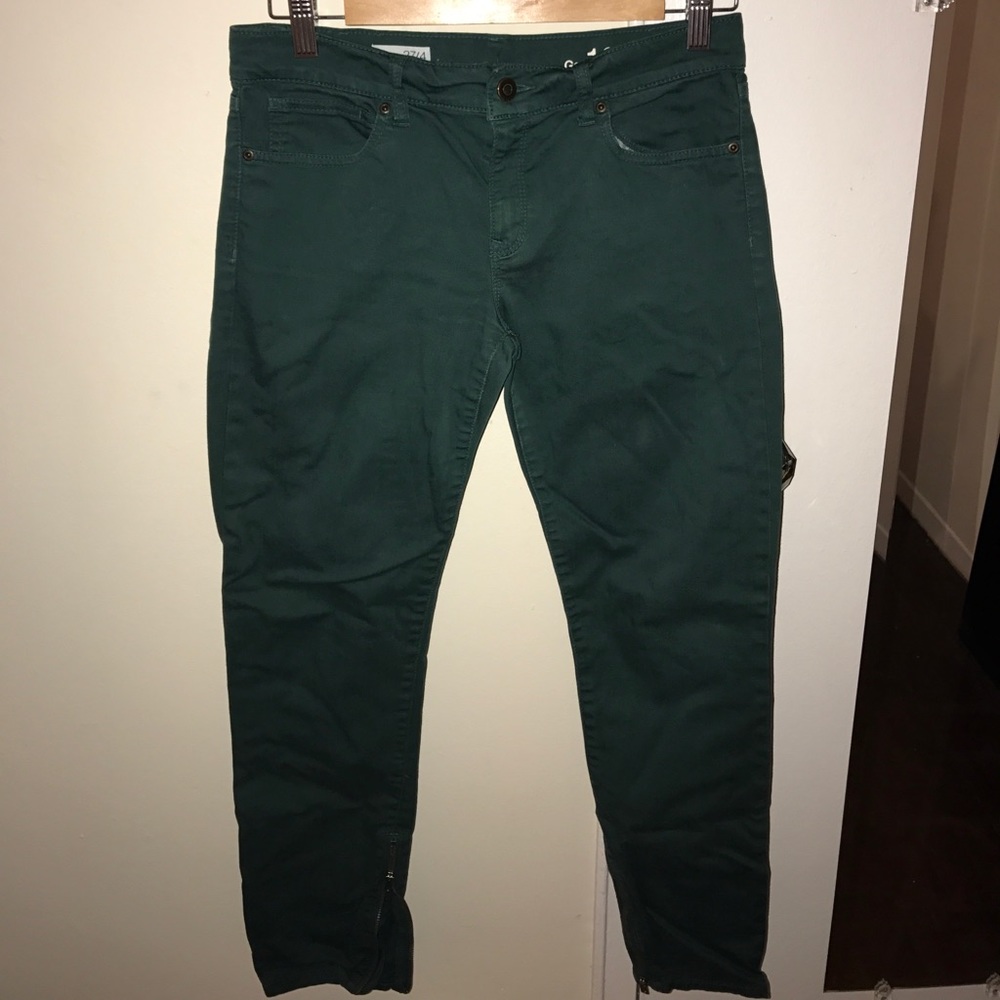 GAP skinny forest green jeans
