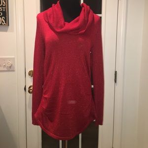 Red Sparkle Top. So cute with black pants/leggings