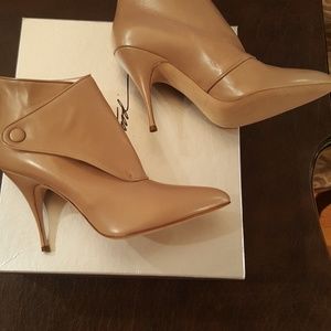 Brian Atwood Leather Ankle Boots NWT