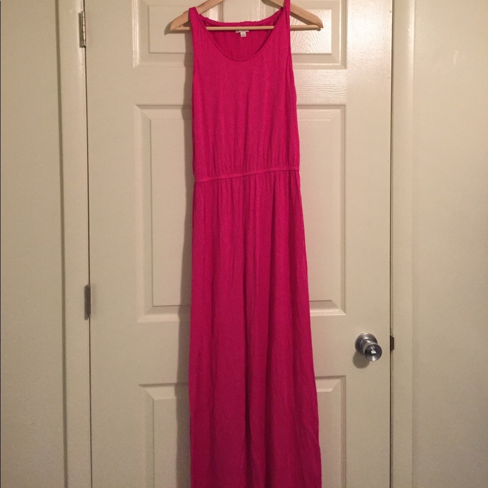 Hot pink maxi dress