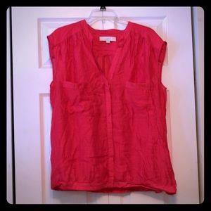Ann Taylor Loft Pink Blouse