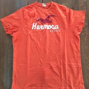 XL Men Hermosa Beach orange Shirt by Hollister