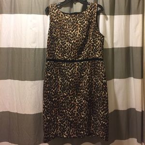 New without tags leopard, sleeveless sheath dress