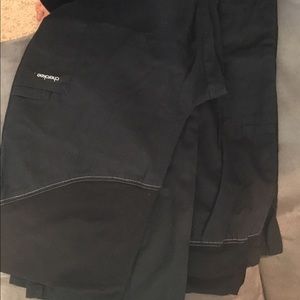 2 pair of black Cherokee maternity scrub pants