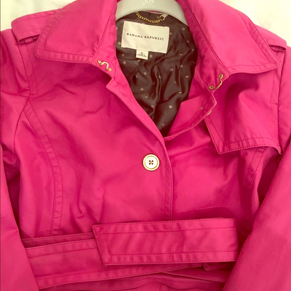 Banana republic | size M | Hot pink trench coat