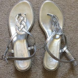 Cole Haan silver sandals