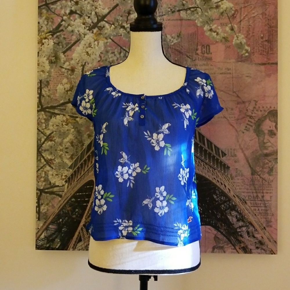 Hollister Sheer Hawaiian Top