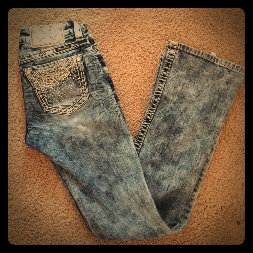 Size 26 acid washed Miss Me Jeans