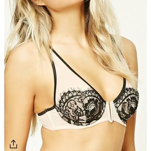 Eyelash Lace Mesh Underwire Bra