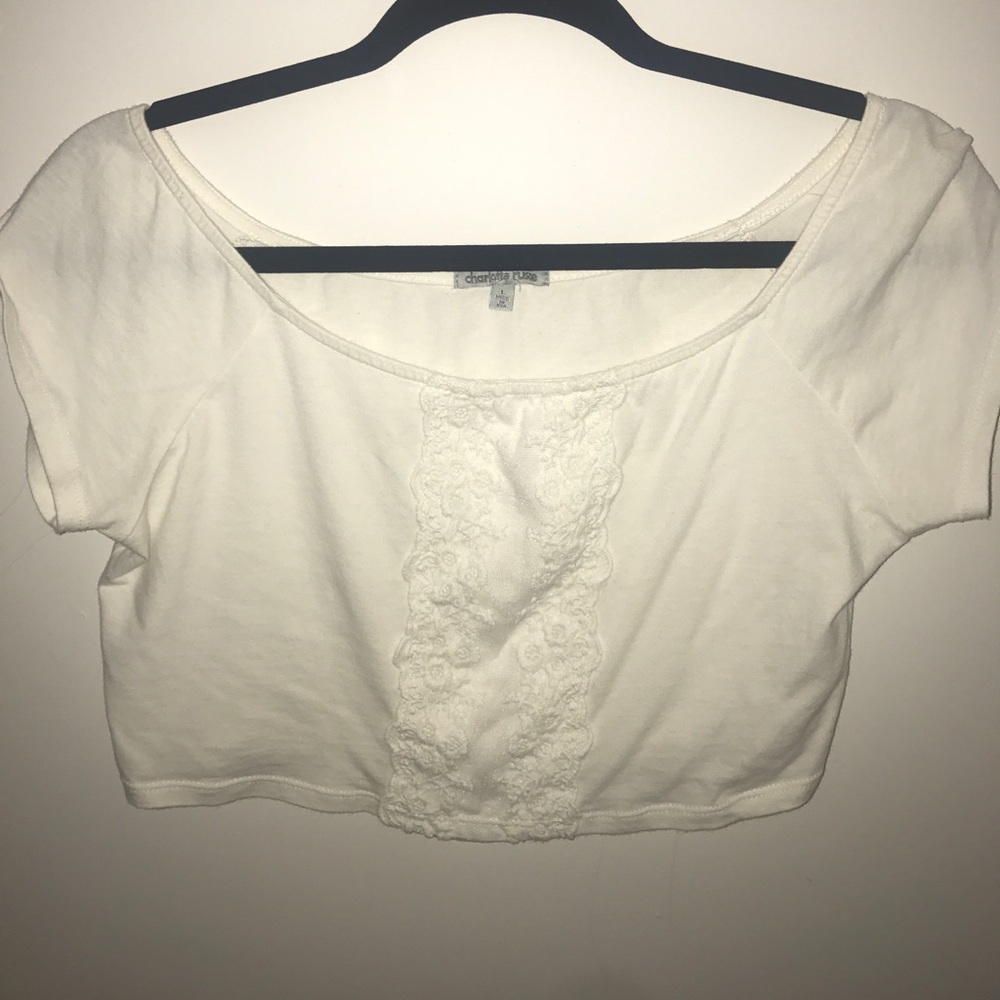 Charlotte Russe White Crop Top