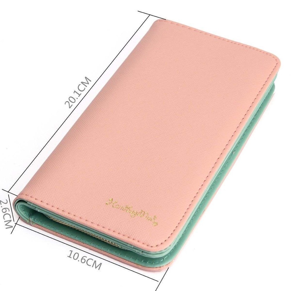 Pink zipper wallet