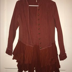 Free People Ruffle Romance Jacket