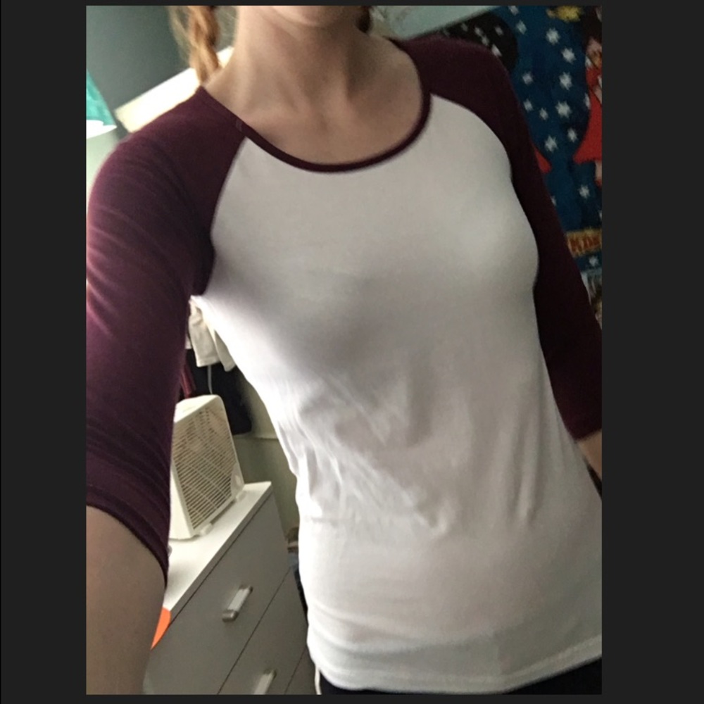 Baseball style tee shirt