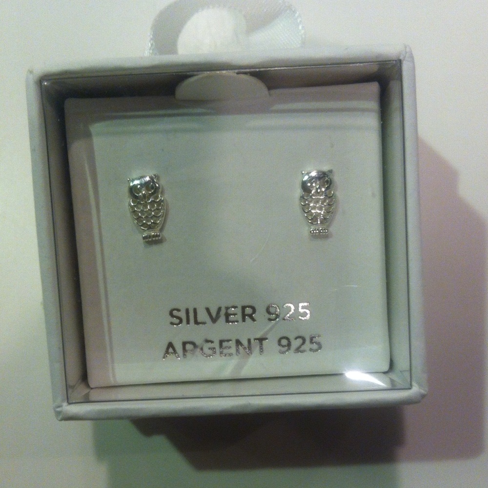 Sterling silver Owl Earrings