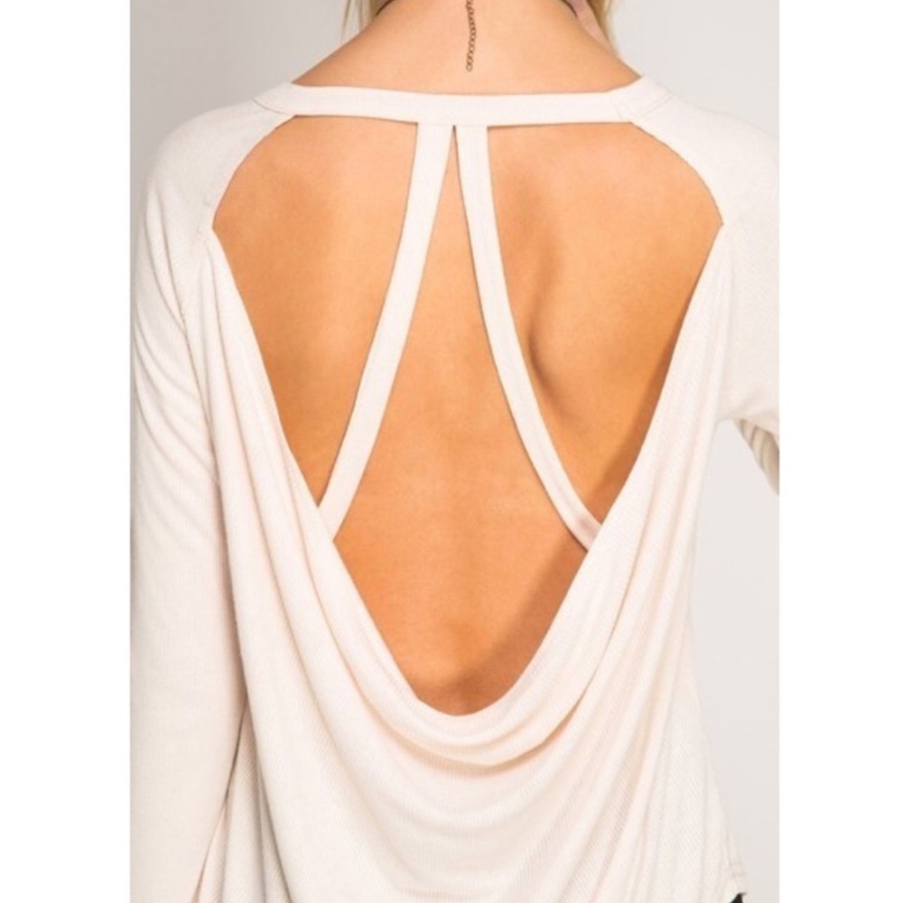 Open Cowl Back Strappy Top | B3 - Picture 5 of 5