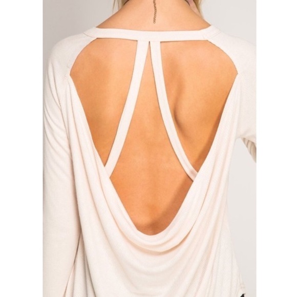 Open Cowl Back Strappy Top | B3 - Picture 5 of 5