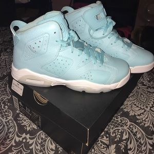 Baby blue air jordans 6 retro