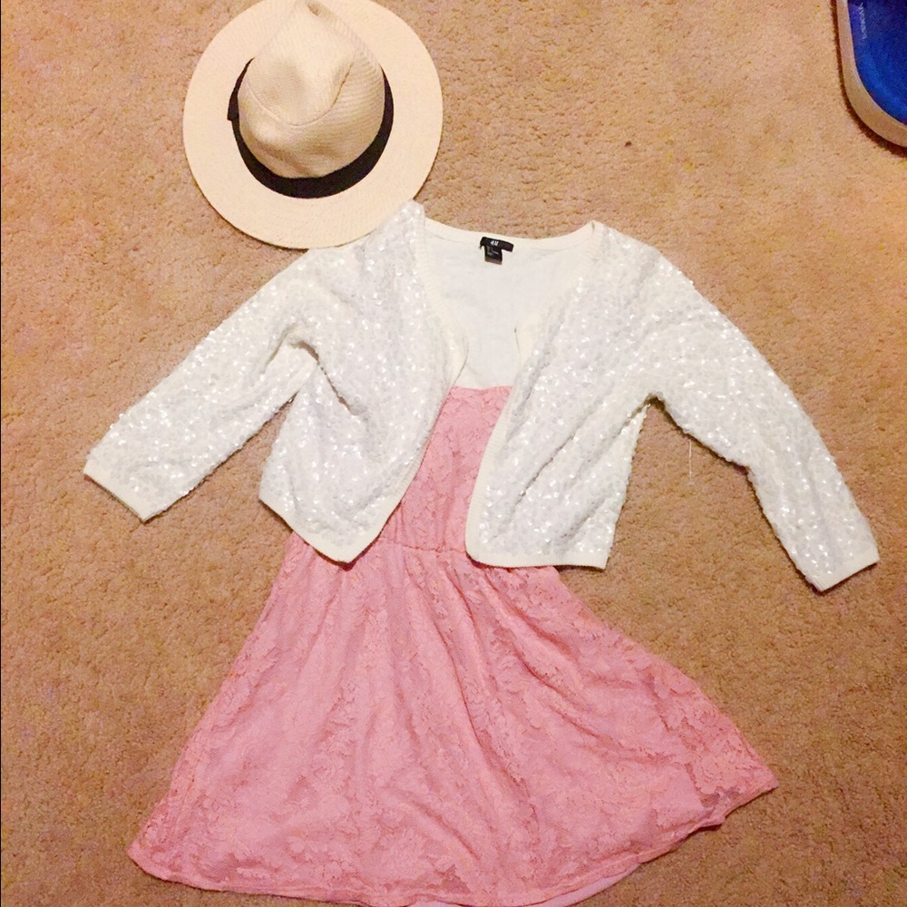 Flash sale - H&M White bling cardigan