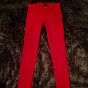 Red Skinny Jeans from H&M worn once! Size 8