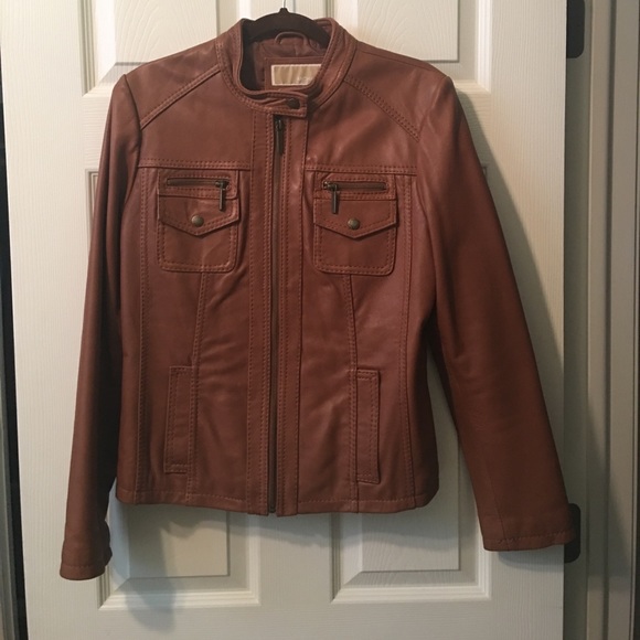 MICHAEL Michael Kors Jackets & Blazers - Brown Leather Michael Kors jacket size Large
