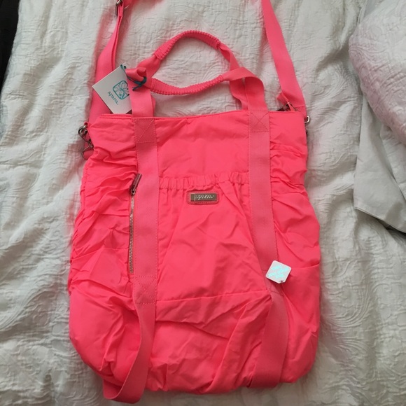 apana  Handbags - Awesome hot pink yoga bag w/ handle and strap