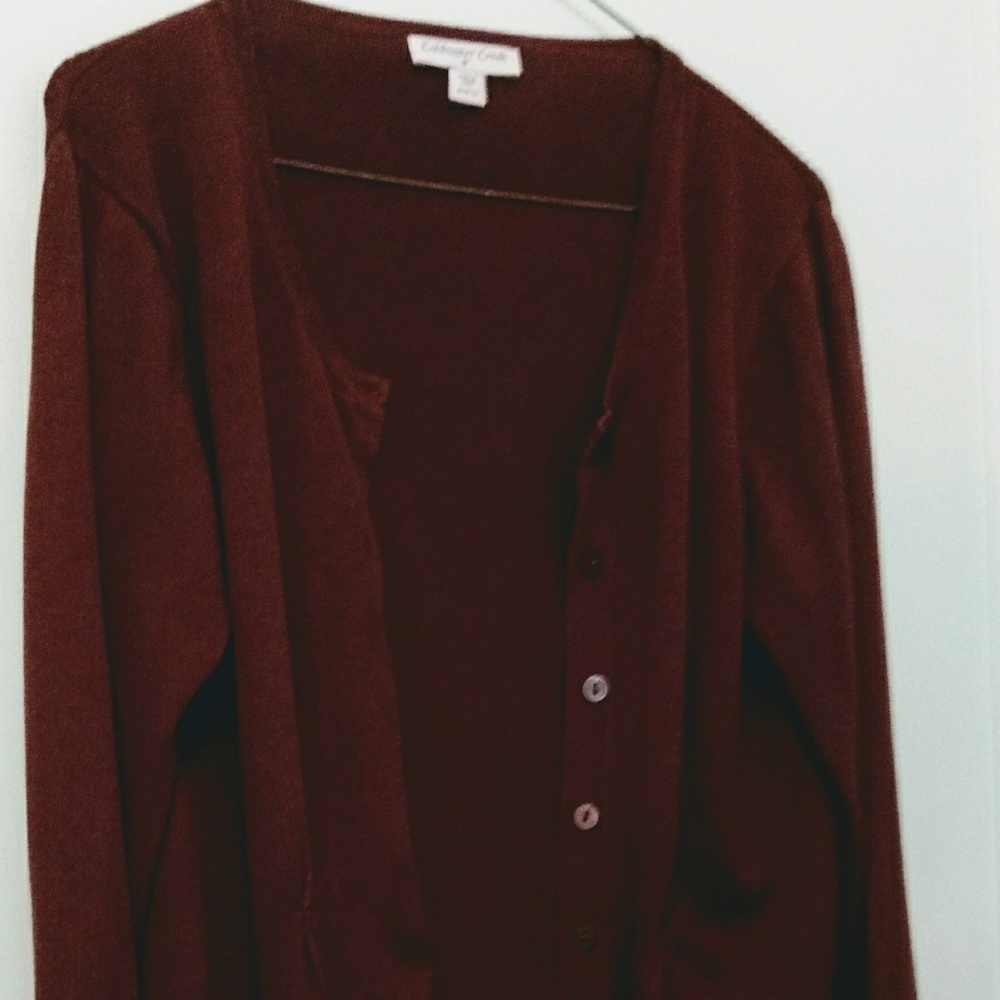 Coldwater Creek Brown Cardigan Sweater