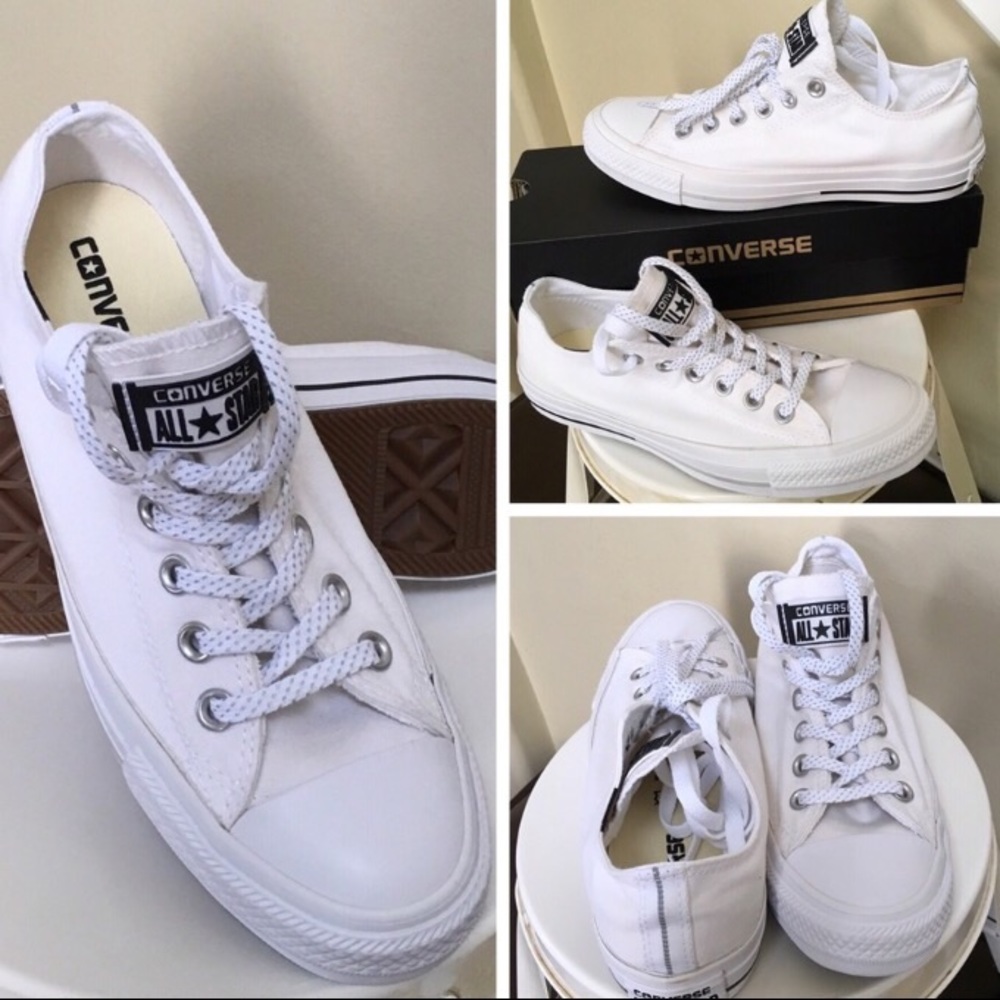 White low-top oxford converse sneakers