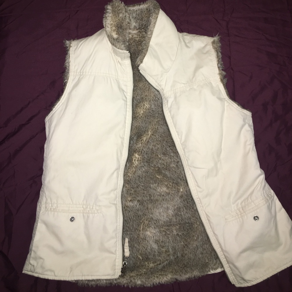 White Faux Vest.