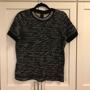 Madewell embellished neckline shirt - medium