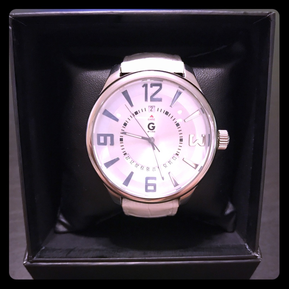 Guess Unisex Watch Silver/White