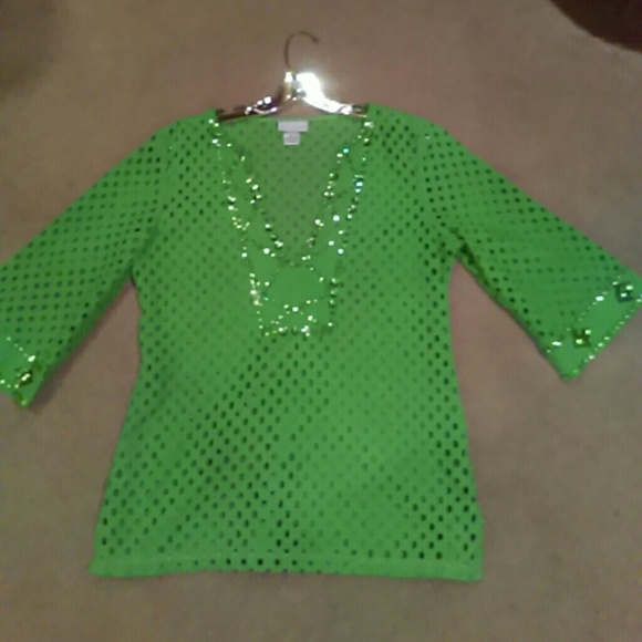 Soft Surroundings green tunic - Picture 2 of 5