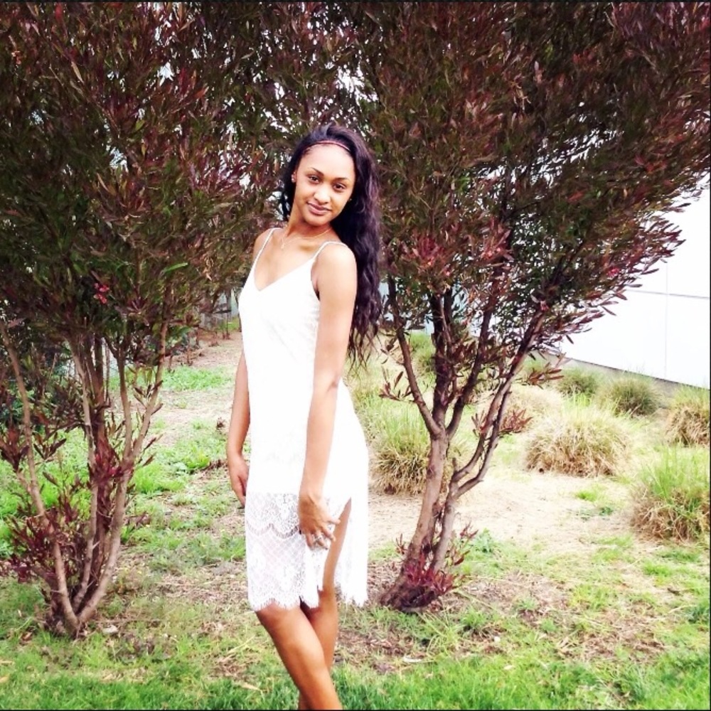 Lush Lace Dress Ivory Taupe Lace Overlay Lined Adjustable Straps