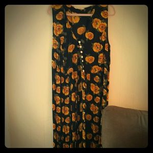 90s sunflower duster/dress
