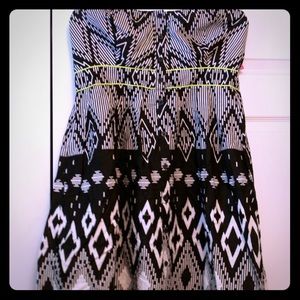 Boho strapless dress