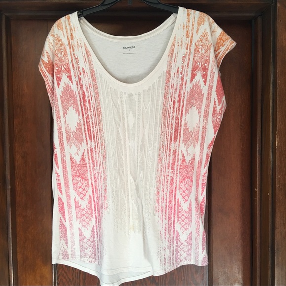 Express cream T shirt size Large, great condition - Picture 2 of 4