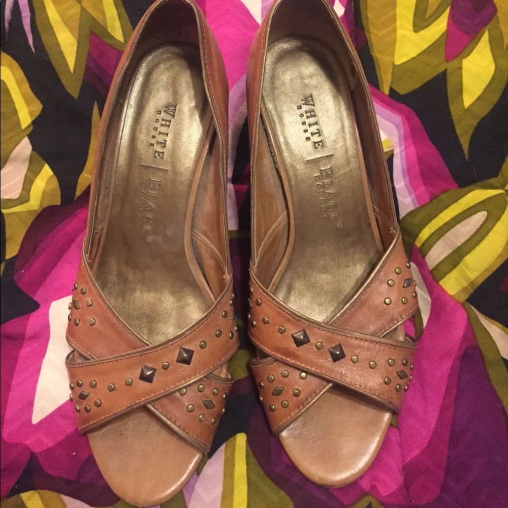 Tan studded sandals