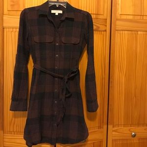 Plaid shirt dress