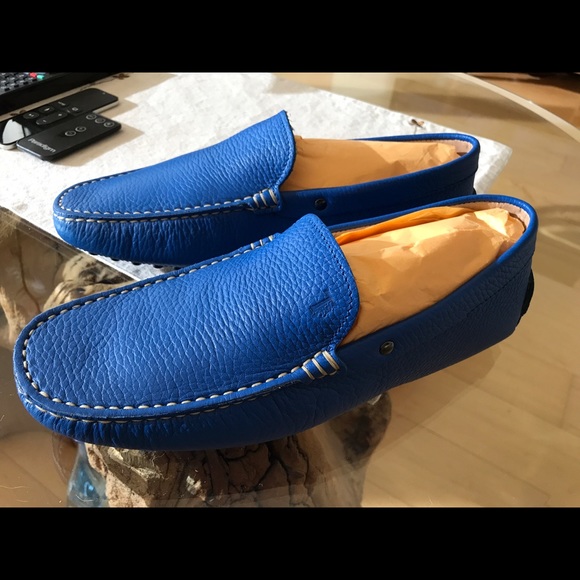 Brand New Tod\'s Pantofola Blue Driving shoes main image 5