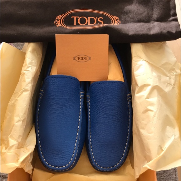 Brand New Tod\'s Pantofola Blue Driving shoes main image 2