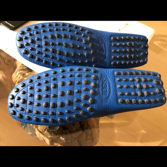 Brand New Tod\'s Pantofola Blue Driving shoes