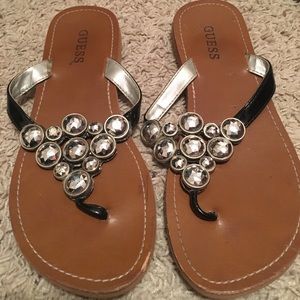 Brown embellished sandal