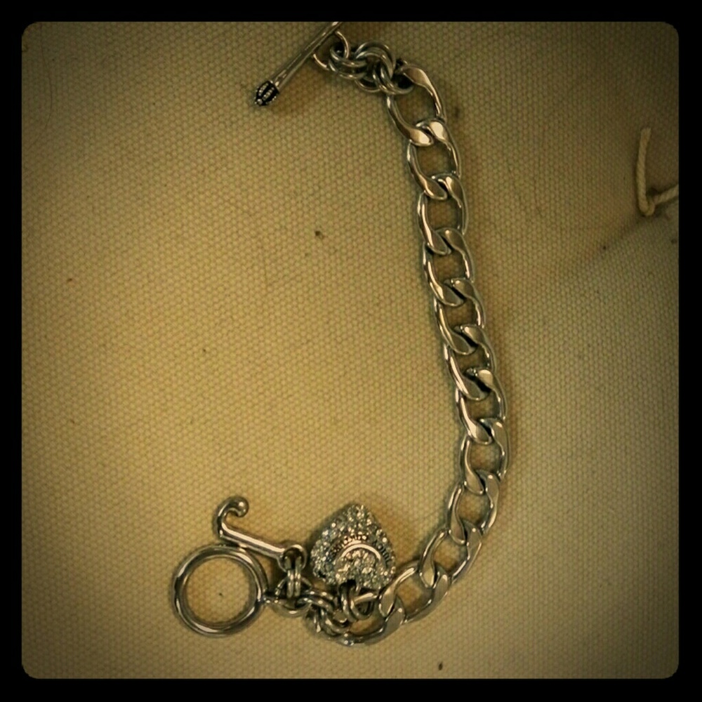 Juicy Couture Silver Tone Charm Starter Bracelet
