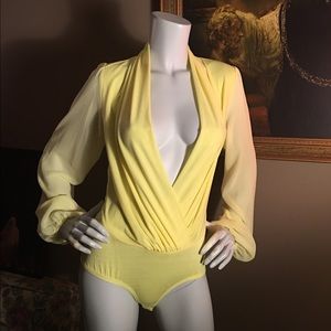 GRACIA long sleeve sheer bodysuit size small