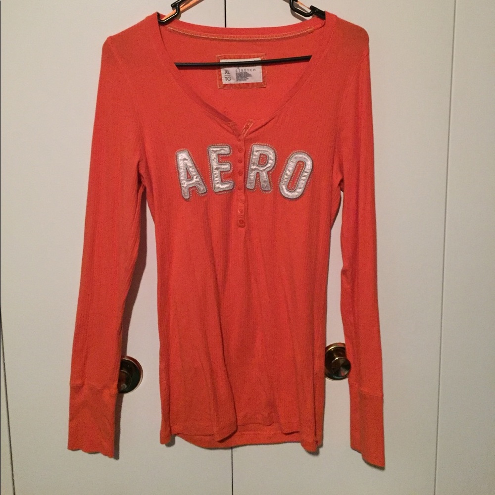Aeropostale orange long sleeve size xl